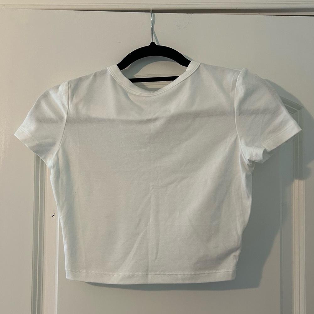 Cropped White Wild Fable T-shirt